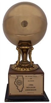 1986 Nick Anderson Chicago Tribune Mr. Basketball of Illinois Trophy